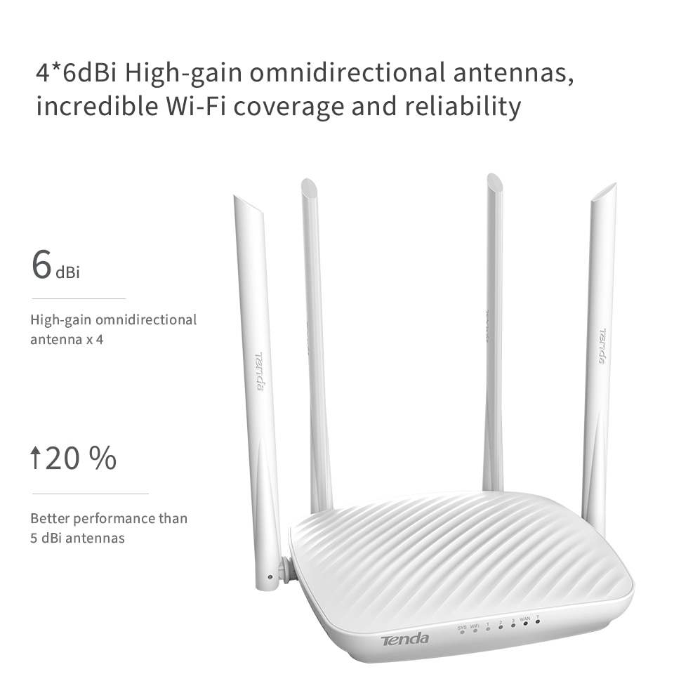 Tenda F9 600Mbps Wireless WiFi Router Wi-Fi Repeater,Multi Language Firmware,Router/WISP/Repeater/AP Mode,1WAN+3LAN RJ45 Ports