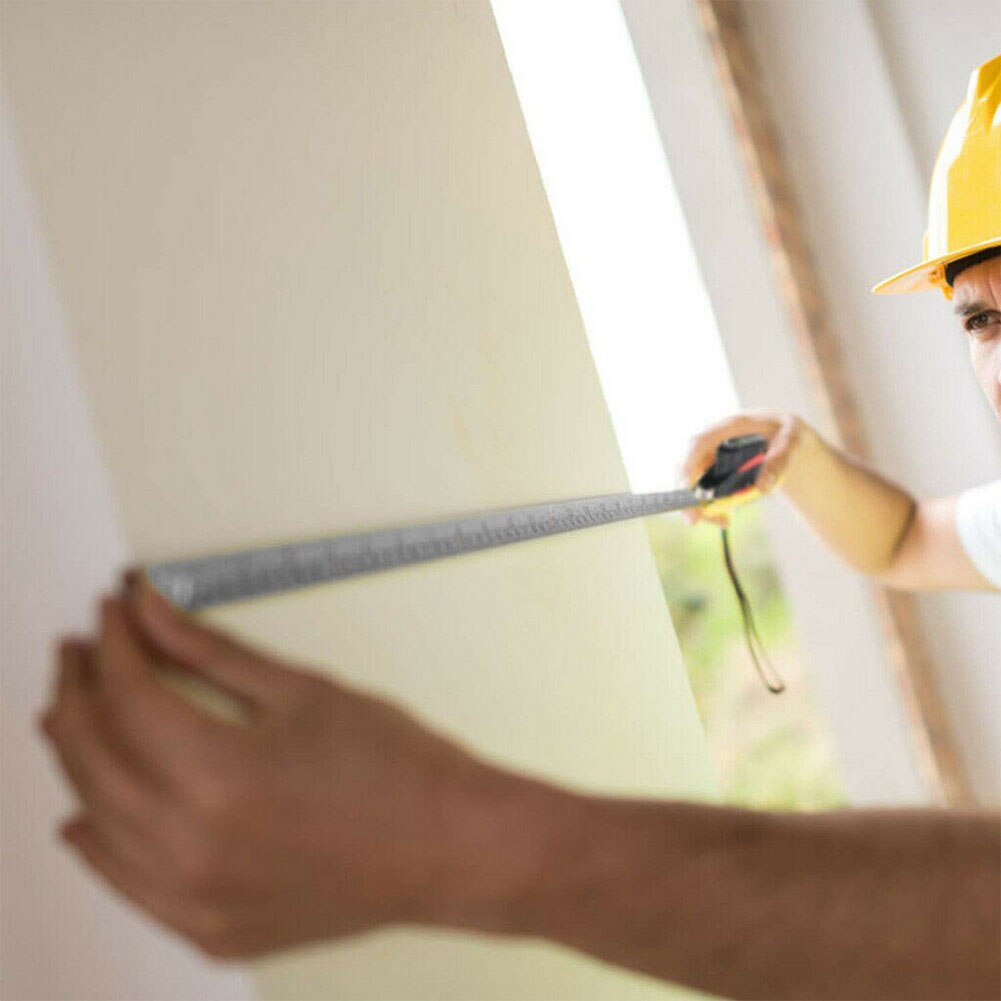 Woodworking Inch Metric Tape Measure Retractable Ruler Wrist Strap Steel Work Portable Measurement Self Lock Automatic Tools