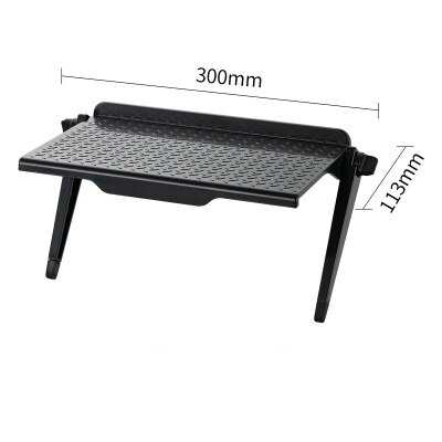 Adjustable Screen Top Shelf Computer Monitor Riser Display TV Shelf Desktop Stand TV Rack Storage Desk: balck 30x11.3cm