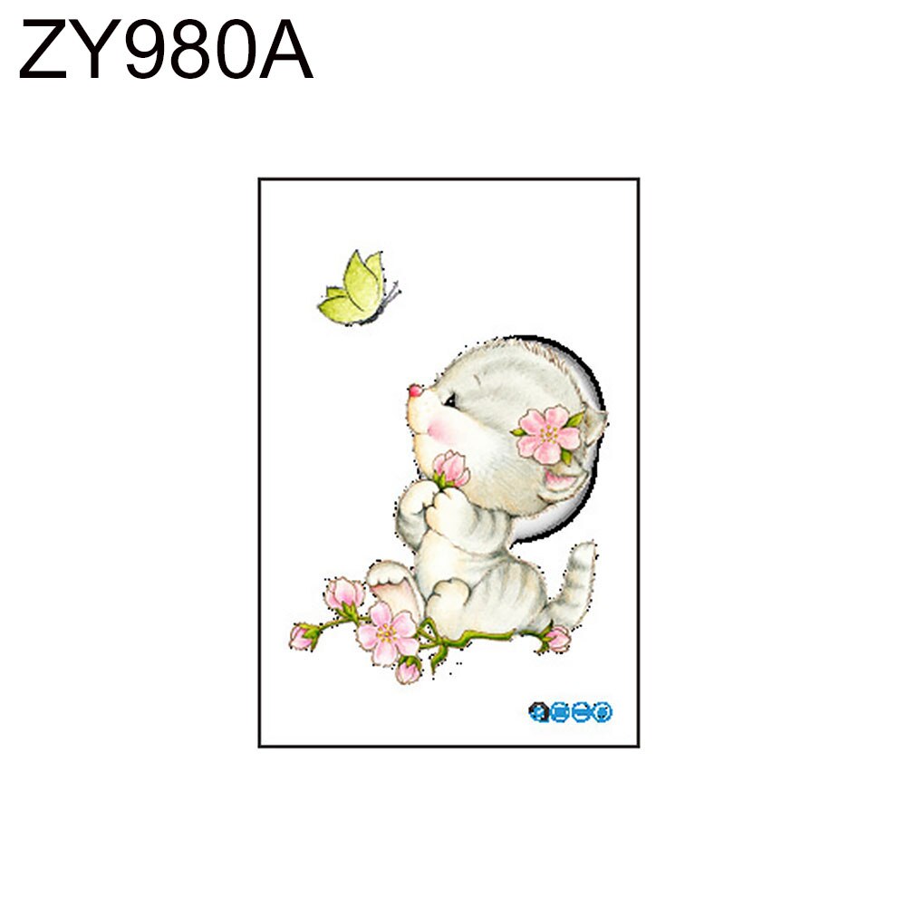 Zdejmowany piękny z motywem kota toaleta wc pokrywka naklejka wodoodporna toaleta dziecko naklejka dekoracje ozdoba domu: ZY980A