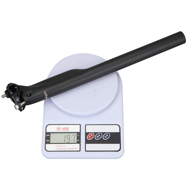 Bicycle full carbon seatpost matt 27.2 30.8 31.6x350 400mm MTB road bike flat seatpost offset