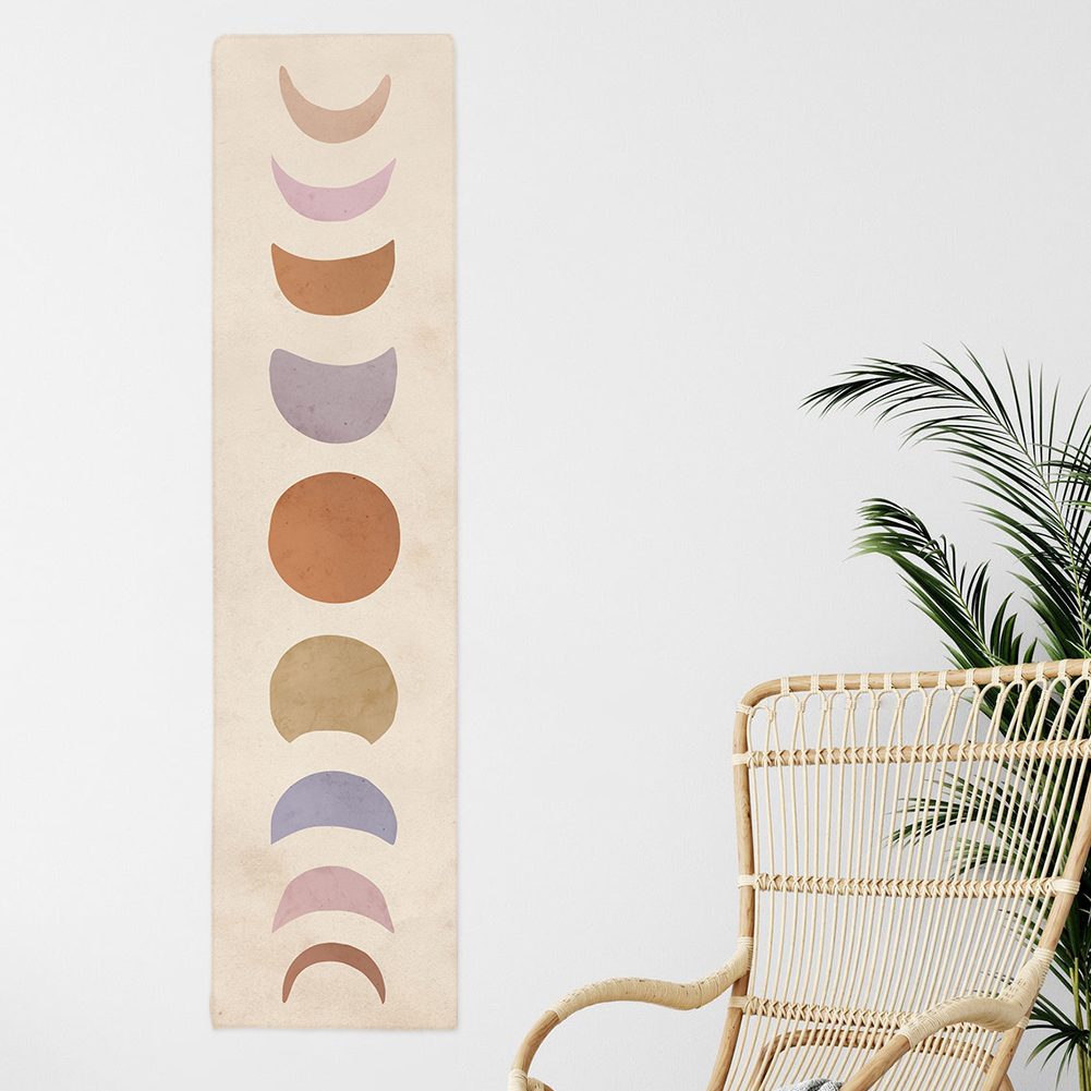 Abstract Art Moon Phase Tapestry Cute Moon Tapestry Wall Hanging for Bedroom Living Room Decor: 40x150cm / 1