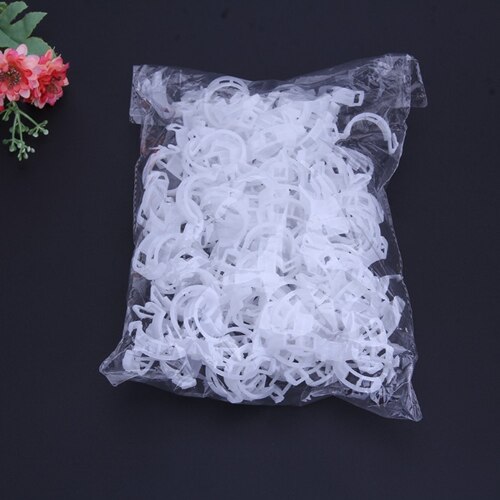 50Stck Kunststoff Garten Anlage Clips flexibel Feste Umreifung Clips Pflanze Reben Gebunden Schnallen Garten Werkzeug: Weiß