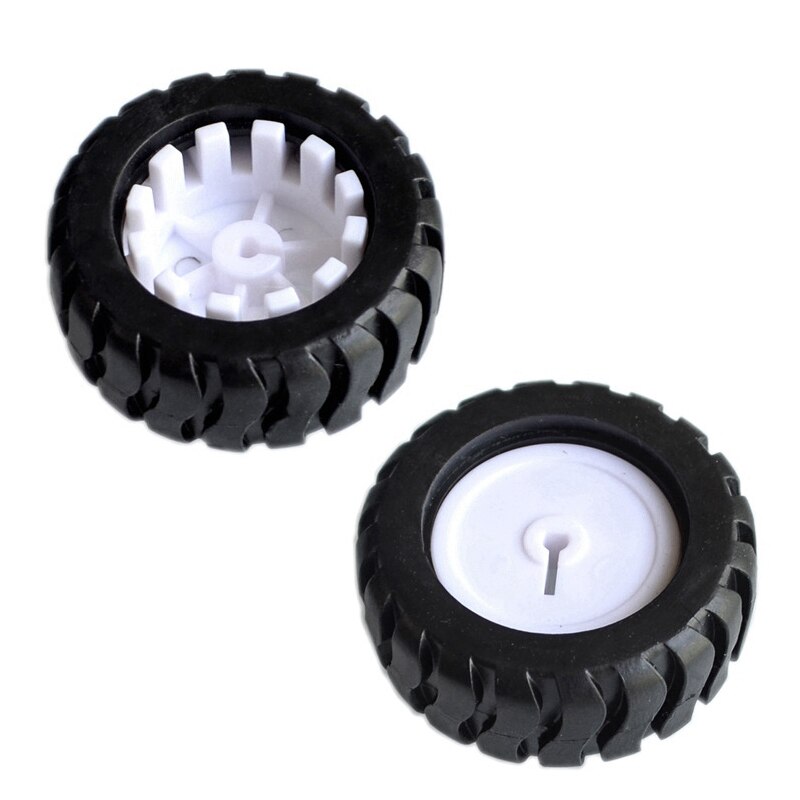 4Stck vier-Rad Stock Auto D-Achse Gummi Reifen N20 Metall Getriebe Motor- DC Motoren Roboter Zubehör Verfolgung Auto Für N20 Motor-