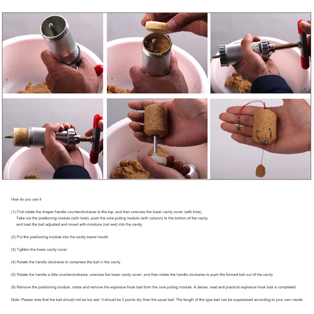 Portable Fishing Lure Shaper Former Fishing Baits Compressor Feeder Bait Forming Mold Device Outdoor Carp Fishing Accessories