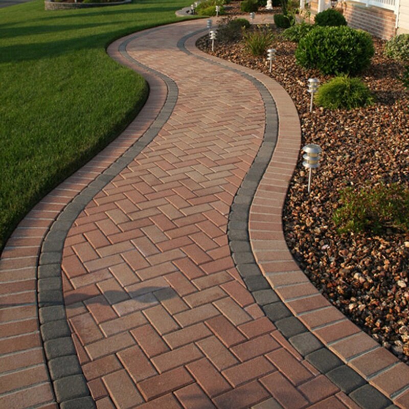 DIY L-Shaped Rectangular Walk Maker Mold Reusable Concrete Molding Yard Patio Lawn Garden Walkway Pavement Paving Molds