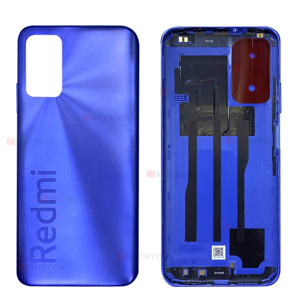 For Xiaomi Redmi 9T Battery Cover Panel Rear Door Housing Case With Adhesive For Redmi 9T Battery Cover Back Glass