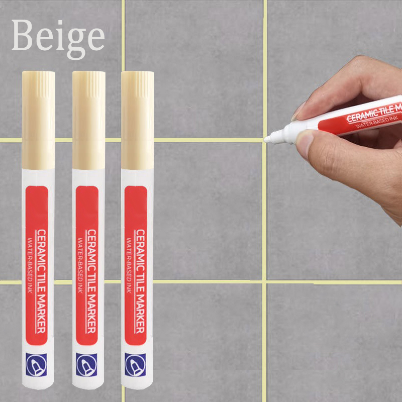 Rotulador de azulejos para reparación de lechada, 3 piezas, rotulador de alimentación de juntas, bolígrafo de pintura, rotulador de pizarra blanca borrable