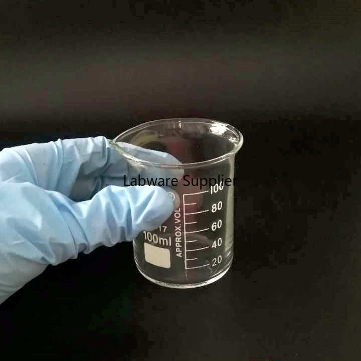 5 pçs/set Capacidade 5/10/25/50/Copo de Vidro 100ml para Os Testes de Laboratório, copo de medição Volumétrica de Vidro para Experimentos