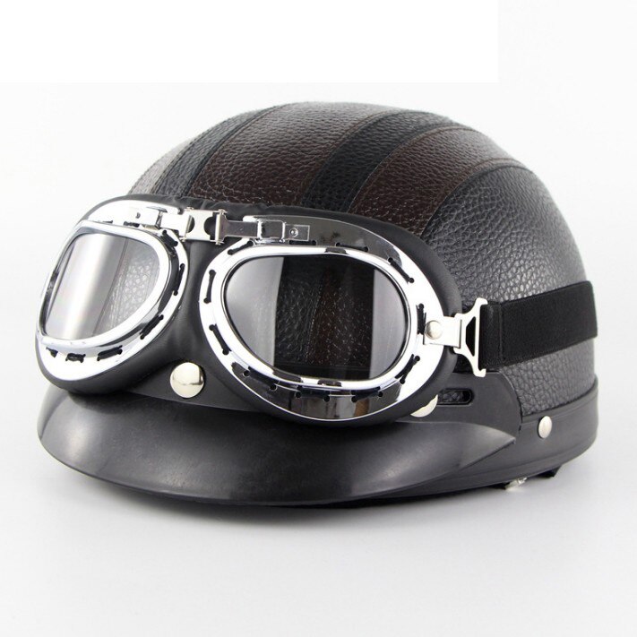 Professionele Road Motorfiets Mountainbike Helm Met Bril Ultralight All-Terrain Fiets Helm Sport Riding Fietsen: black and brown
