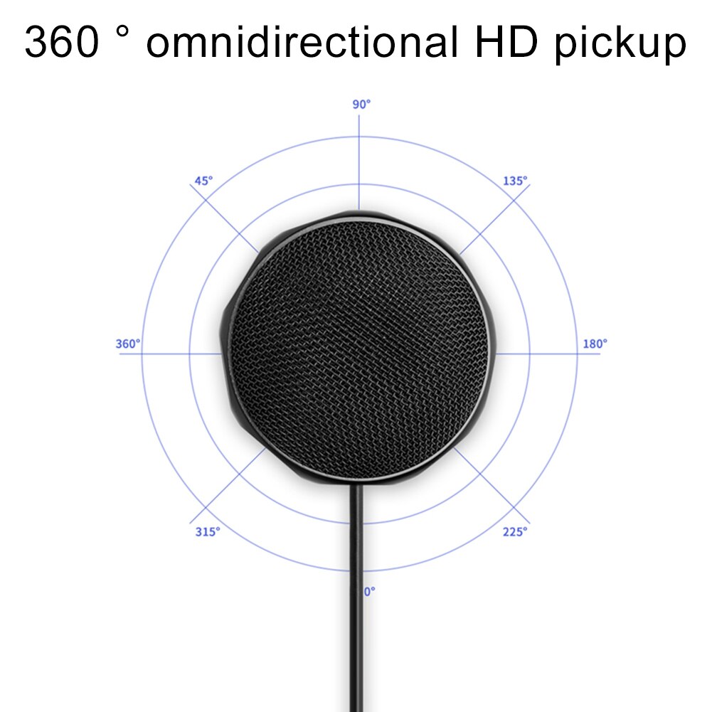 USB Condenser Microphone Portable Omni-Directional Microphone Mic for Meeting Live Singing Computer Microphone