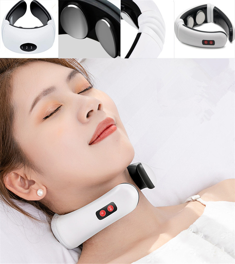 Neck Massager & Pulse Back 6 Modes Power Control Far Infrared Heating Pain Relief Tool Health Care Relaxation Machine