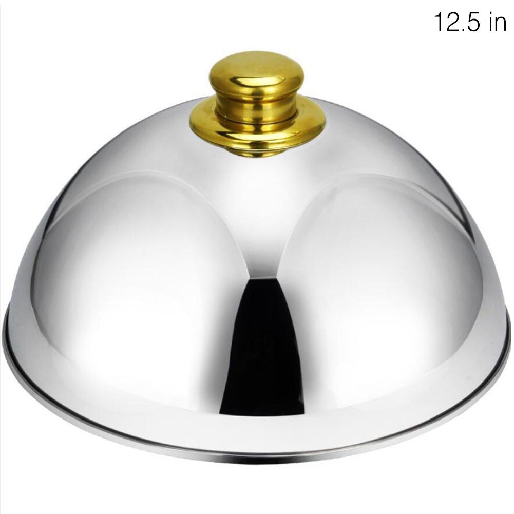 Stainless Steel Dome Food Meal Cover Steak Covers Cheese Melting Dome Serving Dish Food Cover For Home Restaurants Hotels Decor: D