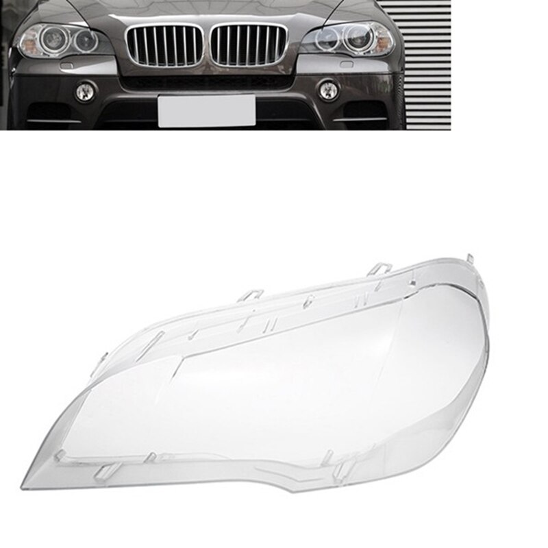 Car Clear Headlight Lens Cover Replacement Headlight Head Light Lamp Shell Cover ForBMW X5 E70