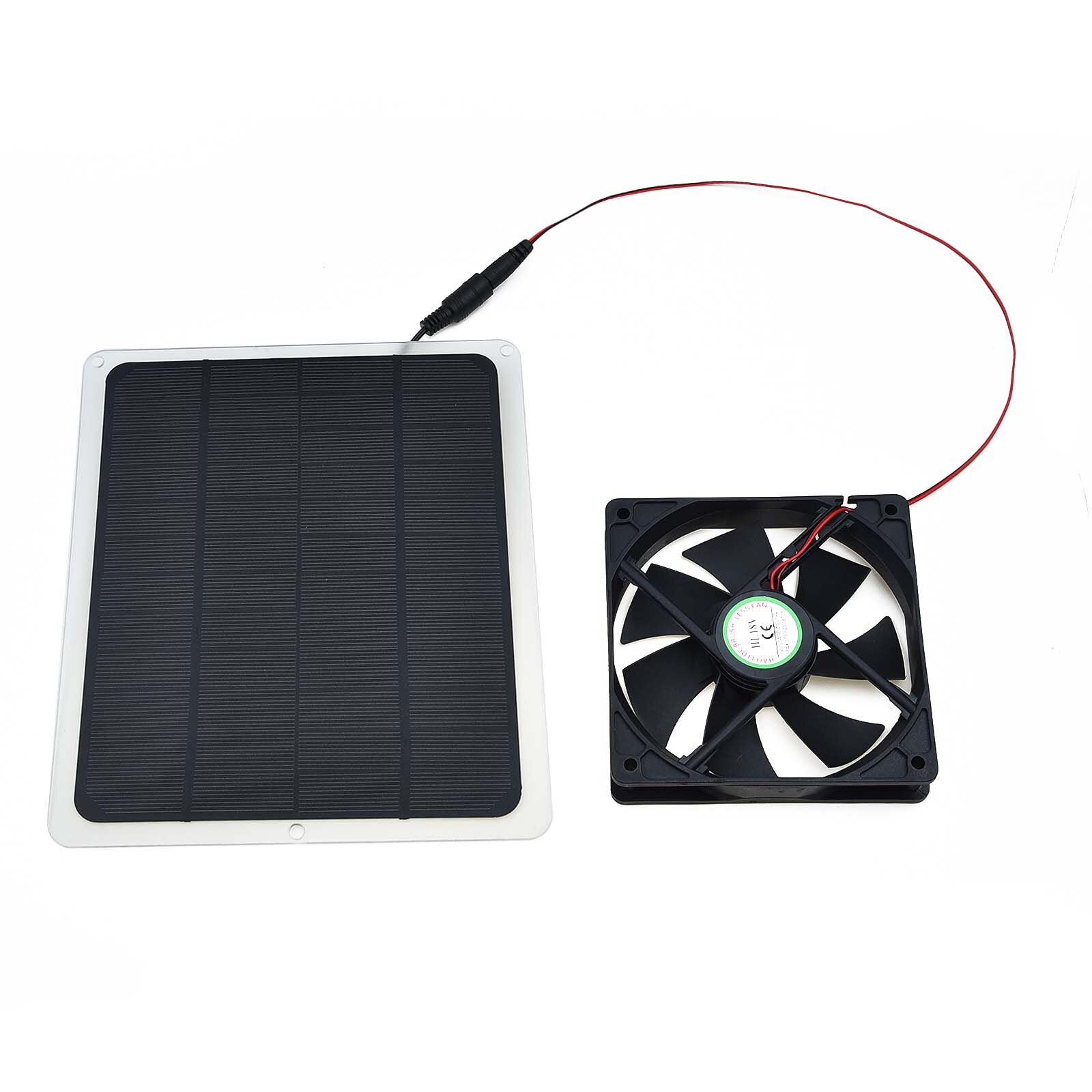 10w aurinkoenergiaa aurinkopaneeli tuuletin kasvihuone -lemmikkitalo rv auton tuuletin 12v 500ma