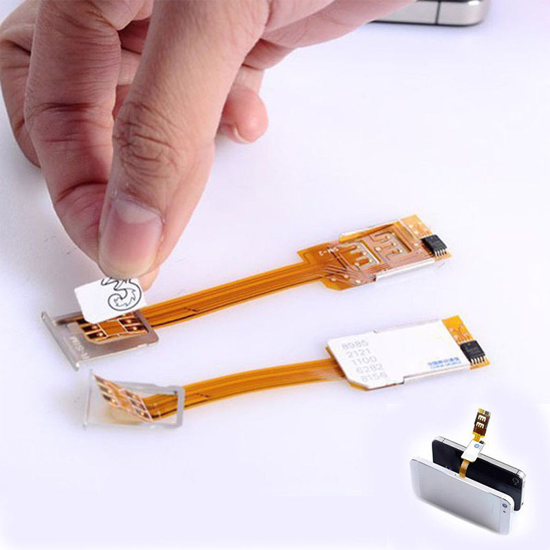 Dual Sim-kaart Dubbele Adapter Converter Compatibel Mobiele Telefoon Iphone Samsung DJA99