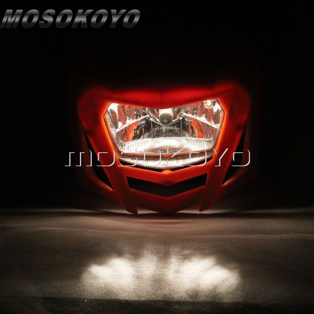 MX Enduro Headlight Pit Dirt Bike Front Lights for Kawasaki KLX150 KX65 KX85 Dual Sport Head Light