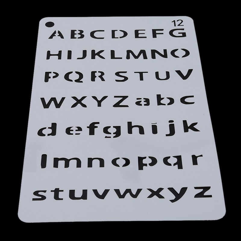 12PCS/set Letter And Number Stencils Alphabet Stencil For A5 Bullet Journal Supplies Painting Drawing Craft Scrapbooking