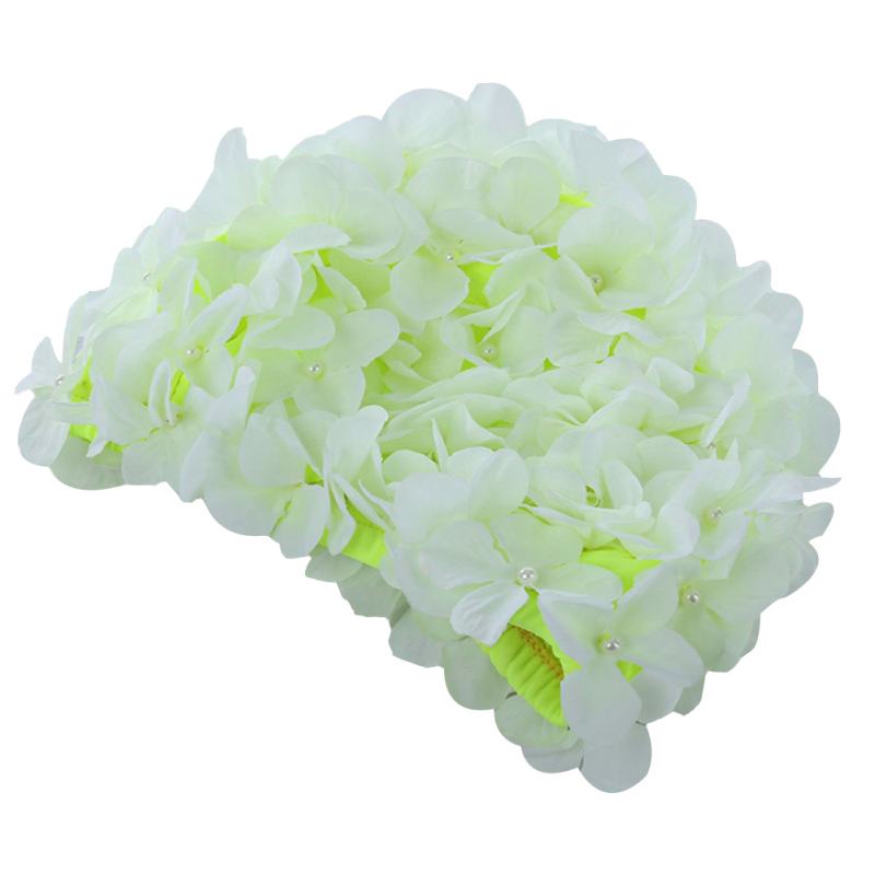 Balight Vrouwen Bloemen Bad Cap Zomer Dames Water Sport Badmuts Voor Lang Haar: green