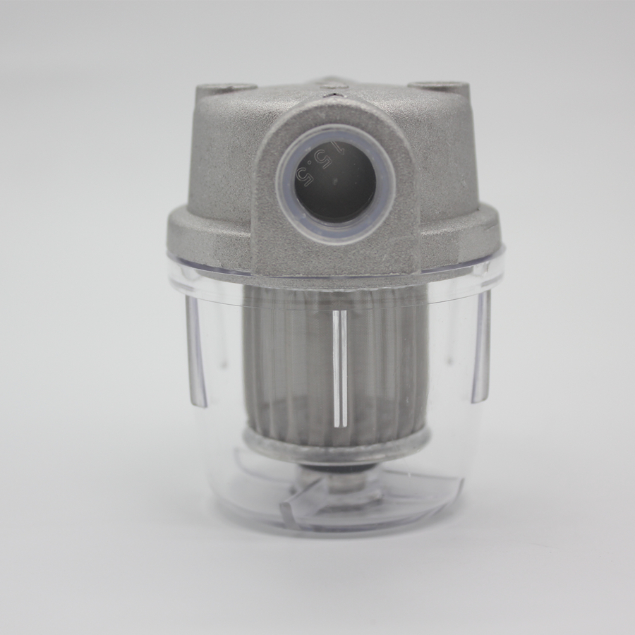 Oil filter for oil burner Transparent P.C. Cup 1/4" 3/8" Small Diesel Fuel Filter for Boiler 25L/H: WHITE