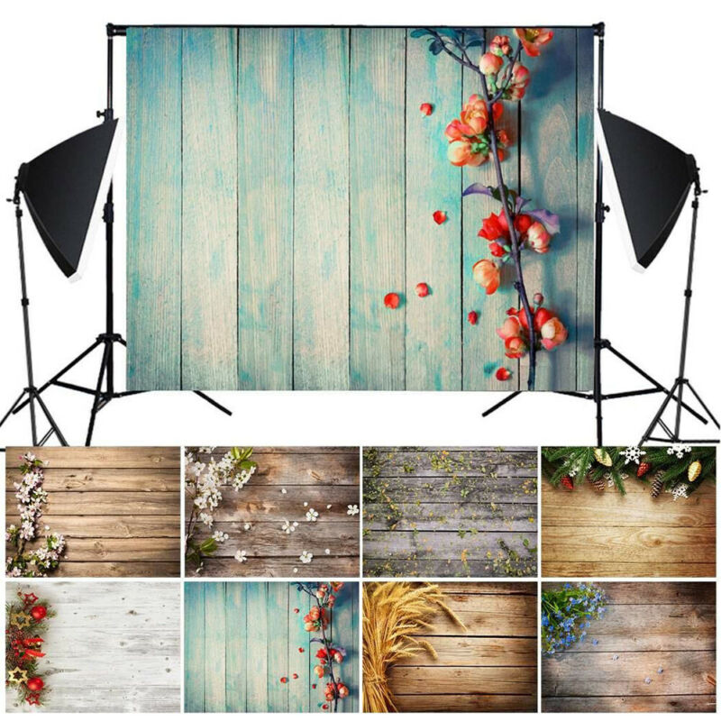 Retro Wood Plank Board Photo Backdrop Photography Studio Background Cloth Screen