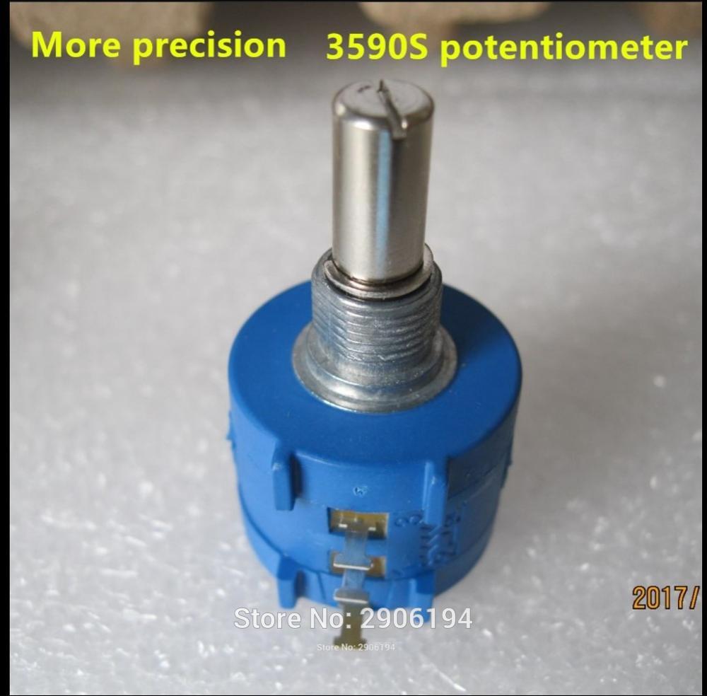 3590s-2-202L 3590 s 2 K interruptor potenciómetro 10 anillo de precisión resistencia ajustable potenciómetro múltiple 3590s-2-202l