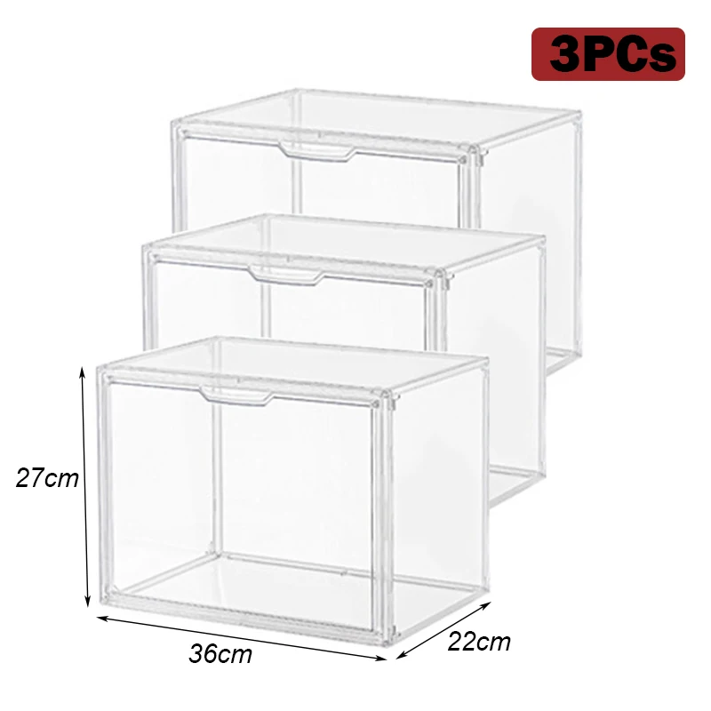Large Capacity Storage Box Organizer for Figures Acrylic Box Clear Blind Box Showcase Makeup Organizer for Bag