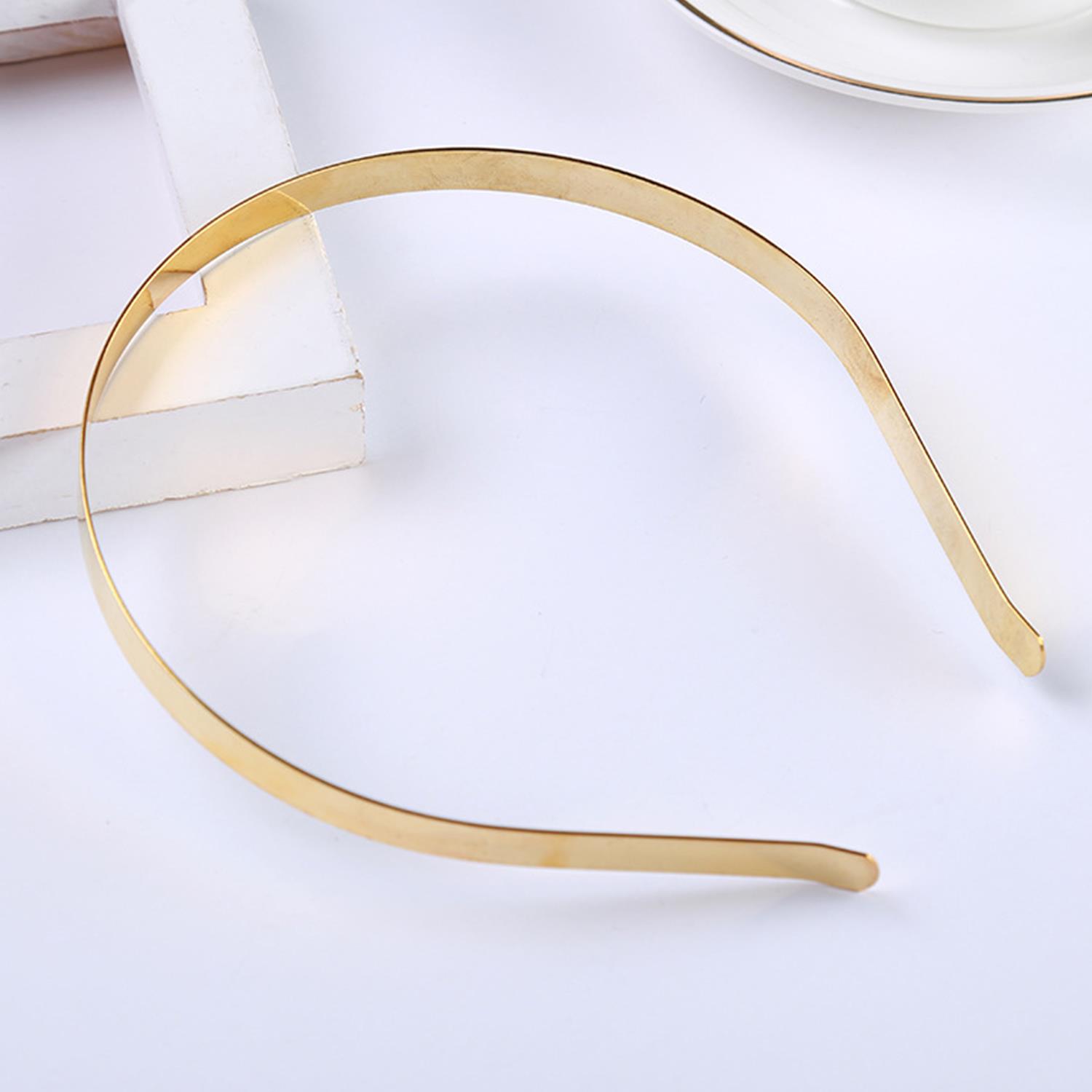 Edelstahl Stirnbänder Glatte Metall Haar Hoop Allgleiches Haarband Für Frauen Mädchen Gold Splitter Schwarz Haar Zubehör Kopfbedeckung: XS / Gold
