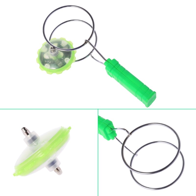 Magnetische Kreisel Rad Magie Spinnen LED Bunte Licht Kreisel Yoyo Spielzeug freundlicher