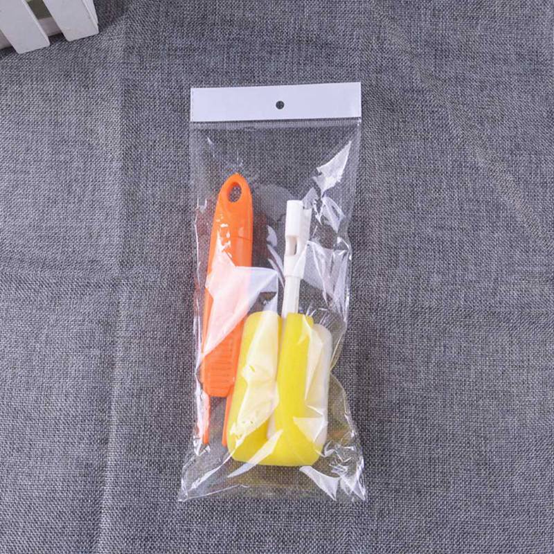 Abnehmbare babyflaschenbürste, 2 in- in-1 multifunktionales reinigungsset mit saugerbürste, schwamm, becherbürste und reiniger