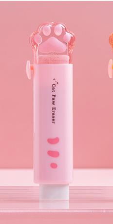 Gomme Portable Kawaii, propre sans miettes, chat, papeterie Kawaii, fournitures scolaires pour enfants: Black