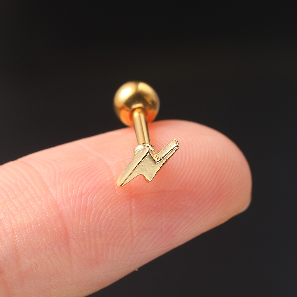 Tragus conch piercing örhänge för kvinnor 1pc helix rook lob orm blixtnedslag öra brosk septum piercing hoop örhängesmycken