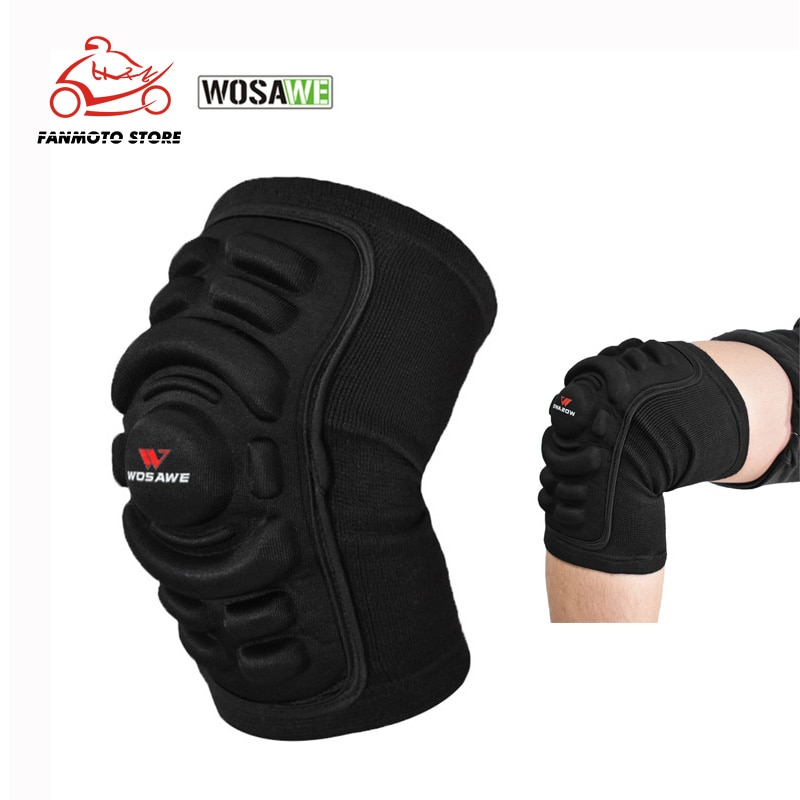 Wosawe 1 Stuks Eva Soft Foam Knie Pads Voor Knie Bescherming Outdoor Sport Protector Kussen Ondersteuning Fietsen Moto Kniebrace ondersteuning