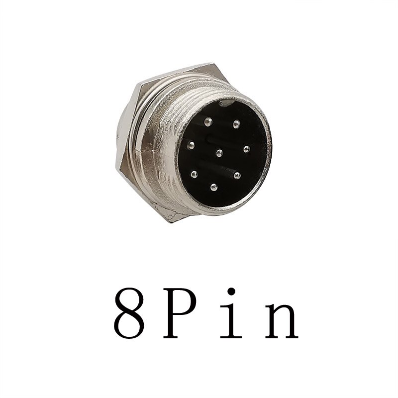 1 pièces GX16 2P 3P 4P 5P 6P 7P 8 broches mâle et femelle connecteur d'aviation circulaire GX 16 connecteurs de panneau de fil d'aviation: 8 Pin Plug