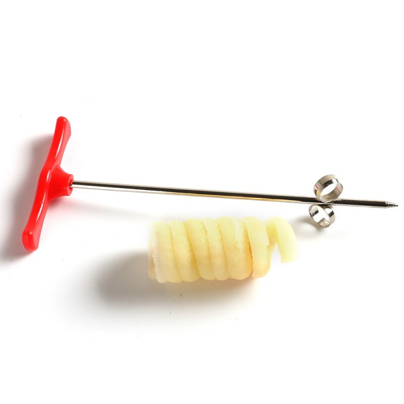 Vegetable Spiral Cutter Potato Spiral Slicing Tool Manual Rolling Microtome