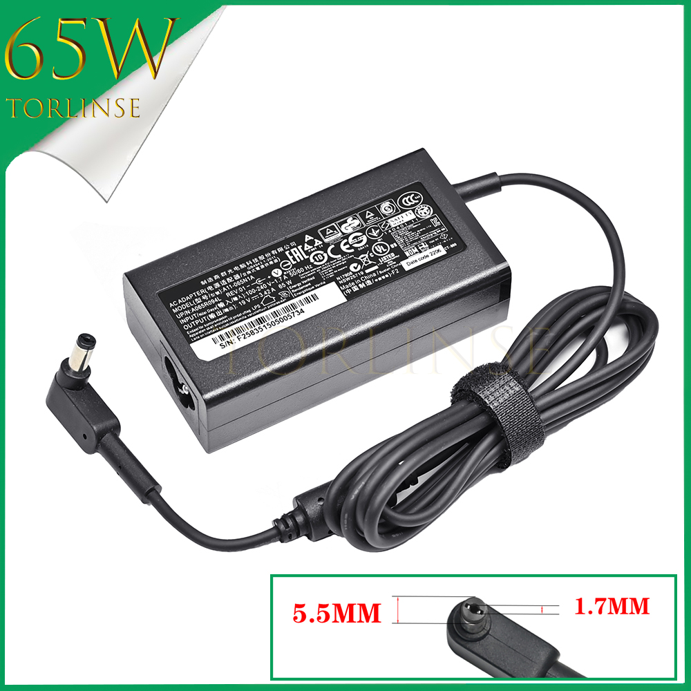 19 V 3,42 A 65 W 5,5 x 1,7 mm AC-Adapter-Ladegerät für Acer Aspire 5315 5630 5735 5920 5535 5738 6920 7520 Notebook-Laptop-Netzteil