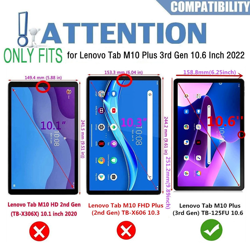 Vidrio templado para Lenovo Tab M10 Plus Protector de pantalla de tercera generación para Lenovo Tab M10 Plus 3. a generación película protectora para tableta de 10,6 pulgadas