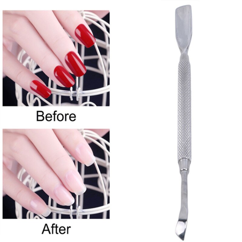 Cuticle Pusher Nail Care Cleaner Nail Art Gereedschap Pedicure Tool Silver Rvs Vinger Dode Huid Push Nail Gereedschap