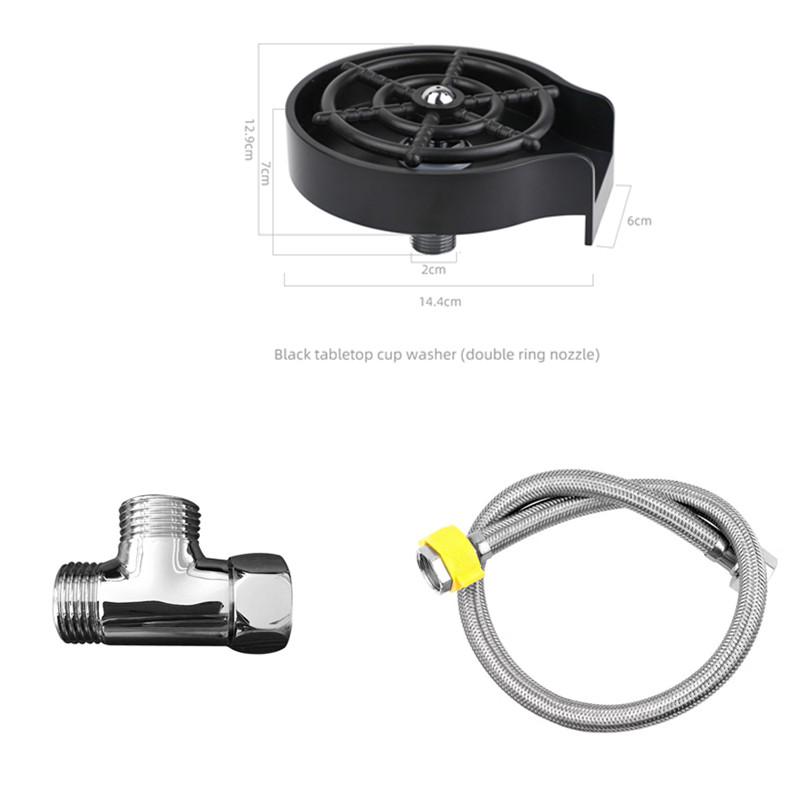 Kitchen Sink Automatic Cup Washer Glass Rinser Bar Glass Rinser Coffee Pitcher Wash Cup Tool Kitchen Sink Accessories: 06
