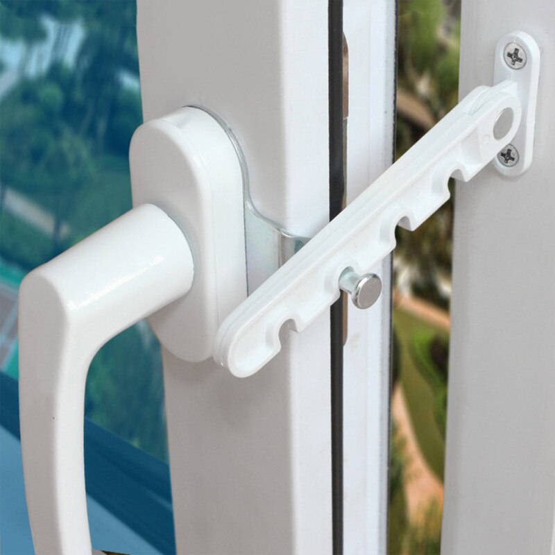 Window Limiter Latch Position Stopper Casement Wind Brace Home Security Door And Windows Sash Lock Child Safety Protection