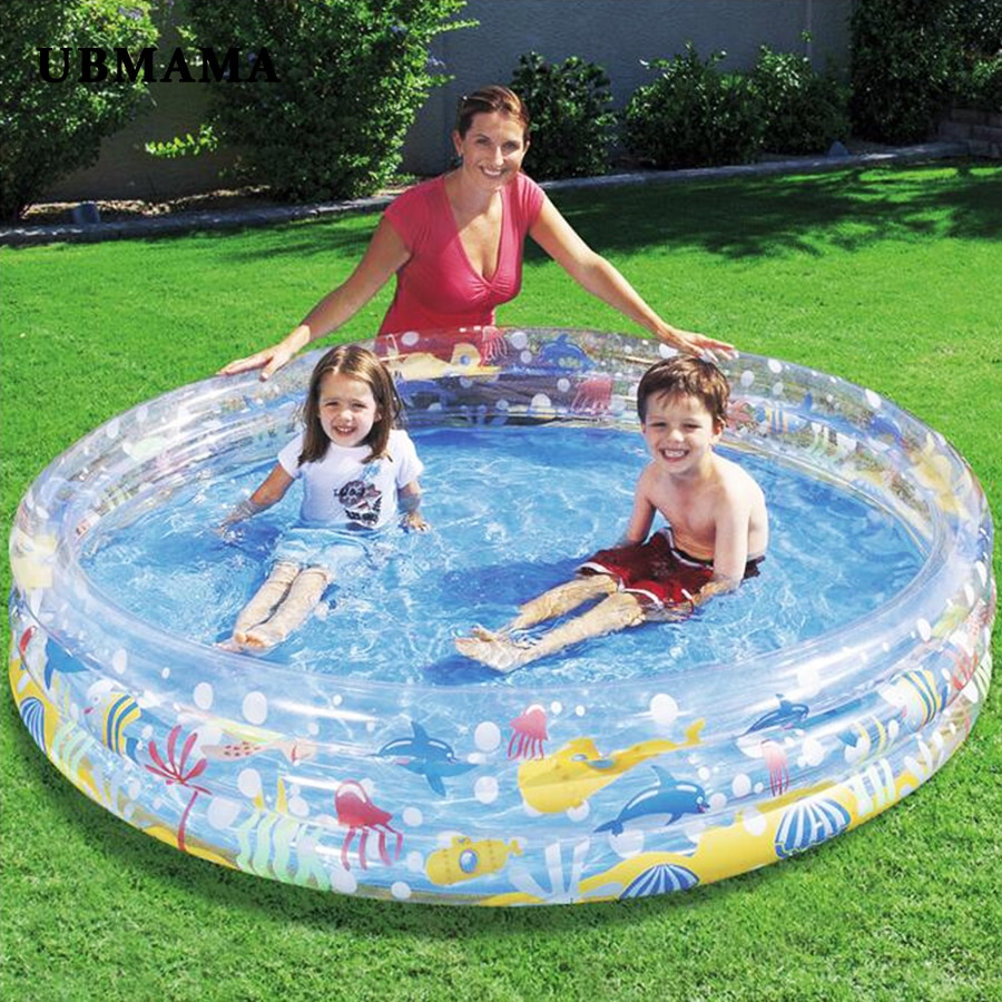 183*33CM Inflatable Plastic Circular Swimming Pool Undersea World Patter 3 level Swimming Pool Outdoor Pool