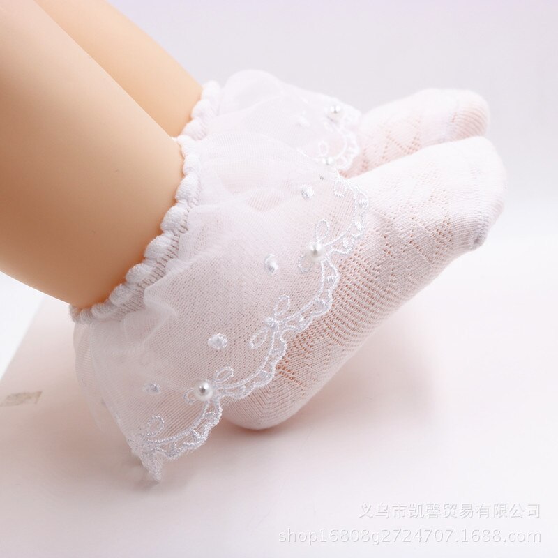 Baby Sokken Creatieve Mode Sokken Comfortabele Prinses Sokken Meisjes Gekamd Katoen Ruffle Stroken Trim Ankle Korte Sokken