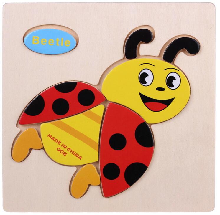 11 di legno 3D Jigsaw Puzzle Giocattoli di Legno Per I Bambini Del Fumetto rompicapo Puzzle di Intelligenza Bambini montessori Educativi Giocattoli Giocattolo