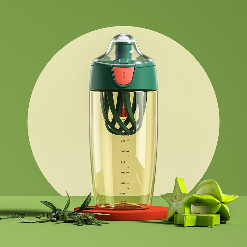 Sport Drink Bottle Shaker Protein Whey Water Vortex Gym Bottle Protein Shaker Slushy Butelka Na Wode Kitchen Accessories 50: 600ml Green