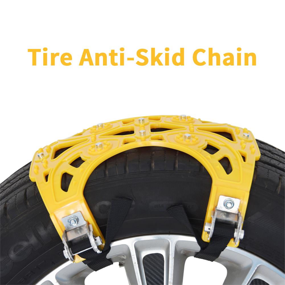 6pcs Car Tire Snow Chain Rubber Snow Chain Winter Snow Relief Supplies Perfect Grip Easy To Install For Cars Universal