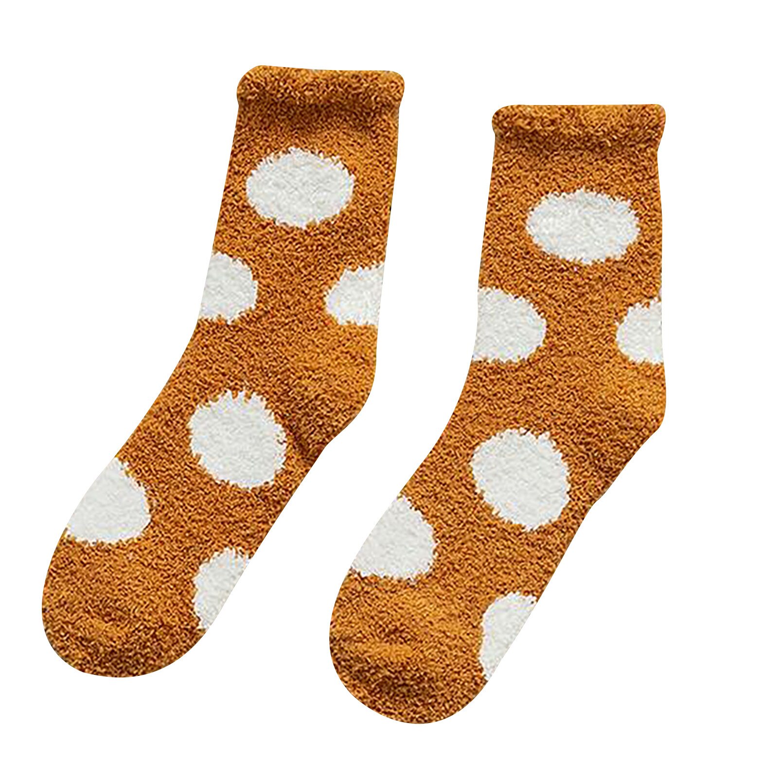 Chaussettes imprimées en Polyester pour femmes, chaussettes épaisses, respirantes, chaudes, confortables, à la: OR