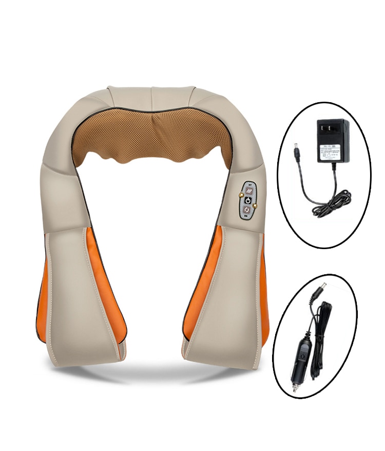 Masajeador de cervicales y cuello Shiatsu, rodillo eléctrico de Chal, dispositivo de calor Manual, máquina para el hogar, China
