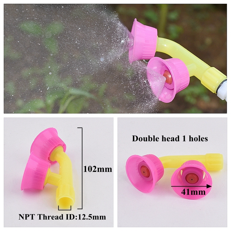 2Pcs Garden Irrigation Watering Atomizing Sprayer Nozzle Adjustable Spray Mode Nozzle Hand Pressure Pesticide Spraying Accessory: Orange
