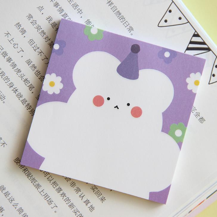 1 Pcs Kawaii Snoep Kleur Beren Bloem Hart Meisjes Papier Memo Pads Notepad Koreaanse Briefpapier Sticky Notes Bladwijzer: 2