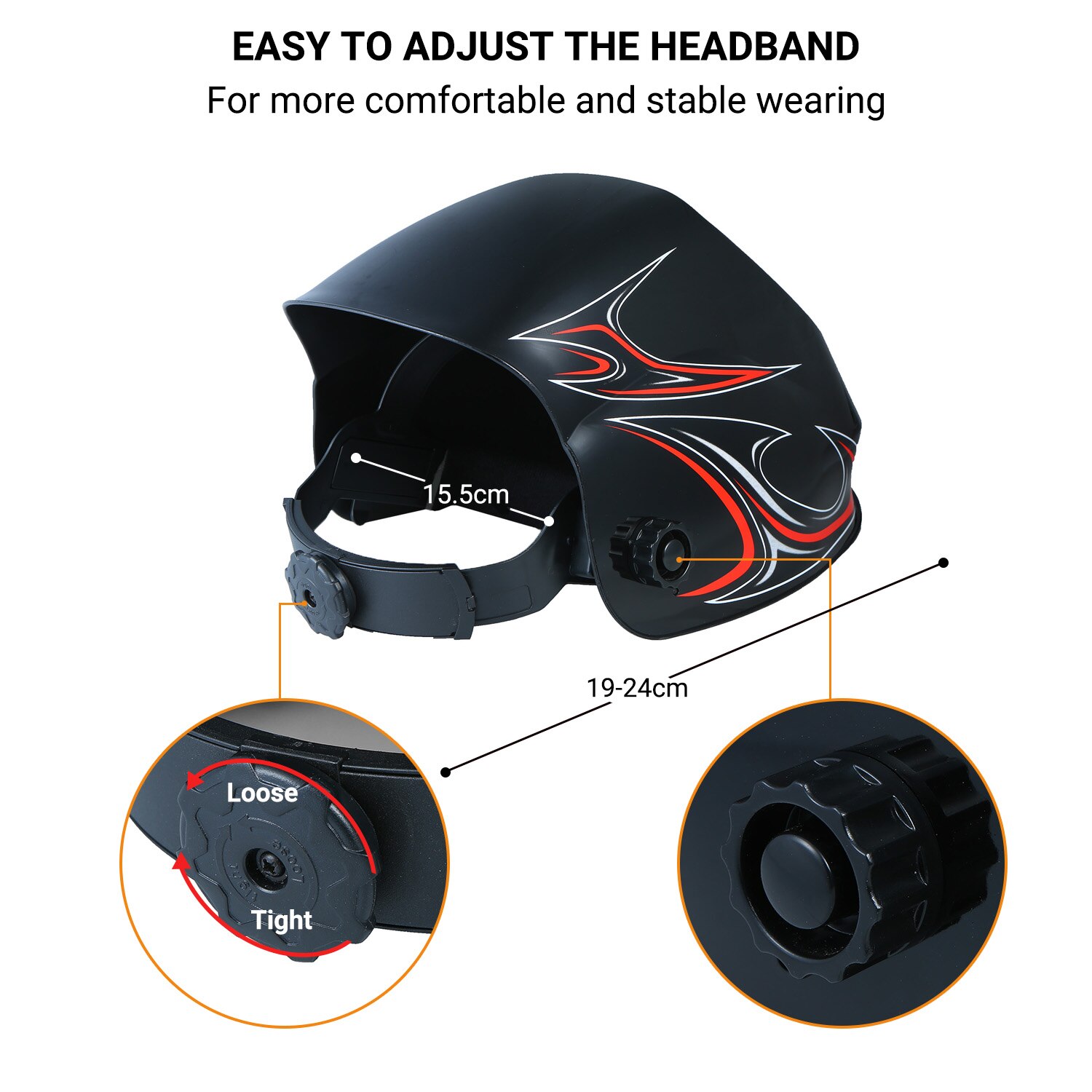 Welding Helmet Solar Powered Auto Darkening Protective Helmet Shield with Variable Shade from DIN9 to DIN13 for ARC TIG MIG